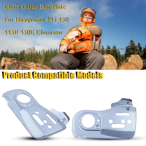 Chain Guide Bar Plate For 445 445E 450 450E Chainsaws, Craftsman 358382000 Compatible Replacement Part 544094001 on logs