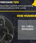OEM number details for Heavy Duty Vacuum Power Brake Booster For Chevy Silverado 1500 and Cadillac Escalade 2003-2006.
