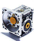 RV030 Worm Gearbox Square Type Reducer 30 to 1 for NEMA23 motors, 11mm input, 14mm output, aluminum housing, ductile iron gear