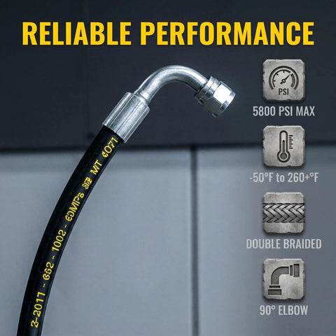 2 Pack Upgrade AW29374 Hydraulic Hose Fits Front Loaders For D120 D160 D170 H120 H130 H160 H165 120E 120R 200X