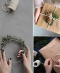 Collage of 100 Percent Cotton Kitchen Twine For Roasting And Trussing Poultry Two Millimeter Thick 476 Feet Long used in crafting