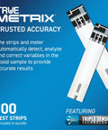 Image of test strips for Compact Blood Glucose Meter Starter Kit With Case 100 Test Strips 100 Lancets Control Solution And Log Book.