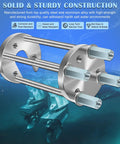 Beefy Boat Prop Puller Tool For 3 And 4 Blade Props Fits Prop Shafts From One And One Quarter Inch To One And One Half Inch Hub Size Two And Three Eighths Inch For Three Blade And Three And One Eighth Inch Or Less For Four Blade Marine Prop Removal Tool, shown underwater highlighting solid construction