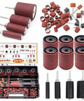 187 Piece Sanding Drum Kit For Drill And Drill Press With Grit Sleeves And Rubber Drums smooth operator shop essential for various sanding projects.