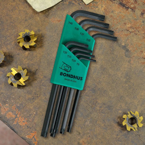 Long Length Star Tipped L Wrenches 8 Piece Set Torx T9 To T40 Built Tough For Tight Spaces And Precision Fastening At Home Or Shop