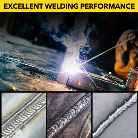 E7018 Low Hydrogen Carbon Steel Welding Rods One Eighth Inch Diameter Five Pound Pack Pro Grade All Position Arc Electrodes in use