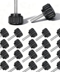 24 Pack M4 X 15mm Threaded Knurled Thumb Screws For VESA Monitor Mounts Carbon Steel With ABS Grip Heavy Duty Replacement Screws