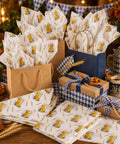 Beer Themed Tissue Paper Pack With 50 Sheets On 20x14 Inches Ideal For Gift Bags And Party Favors Featuring Beer Glass Foam Wheat And Gold Designs