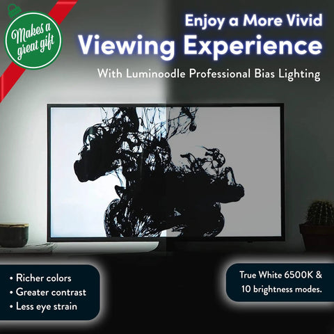 Dope Ambient TV Bias Lighting LED Backlight Strip for 41 to 59 Inch TVs enhances movie night viewing experience with richer colors.