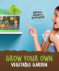 Child observing Root Viewer Plant Growing Kit For Kids See Through Planter STEM Science Toy with visible plant roots in soil.