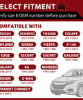 Compatibility chart for Heavy Duty T30 Torx Engine Splash Shield Screws And U Bolt Clips 10 Set for various Ford models.