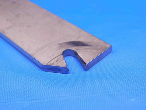 Self-Grip SGIH 32-5 Double Ended Cutoff Blade for Parting and Grooving, 5 7/8 Inch Overall Length, Built for Pros and Die Work, Smooth Clean Cuts, Heavy Duty Precision Tool, BR5710BH3, close-up cutting edge
