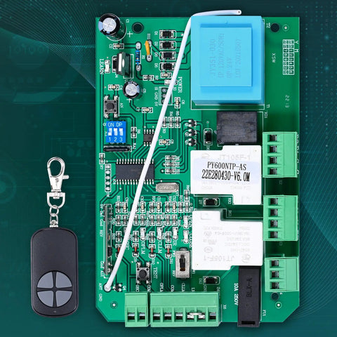 Replacement Gate Operator Main Control Board For AC Sliding Gate Openers With 110V Power and 433.92MHz remote