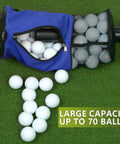 Golf Ball Retriever With Portable Shag Bag For Quick Picks, Easy Up Ball Picker With Removable Plastic Tube on grass