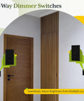 Smooth As Butter Toggle Dimmer Switch For Led And Incandescent Bulbs Single Pole Or Three Way Wiring Slick Black Plate in modern home.