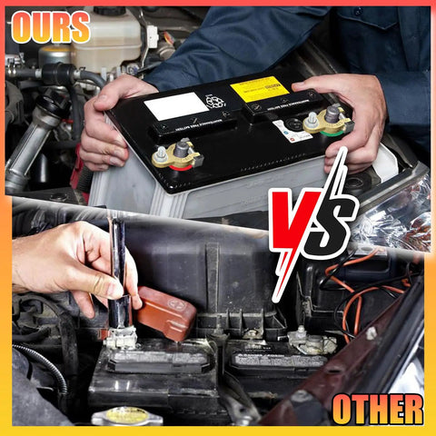 Heavy Duty Battery Terminal Clamps With Pure Copper Ends And Anti Corrosion Pads M8 Bolt Top Post Style comparison image
