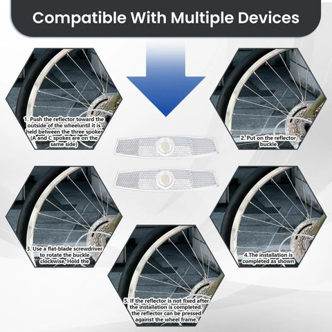 4 Pack Bike Wheel Spoke Reflectors For Night Riding Safety High Visibility Spoke Reflectors For Mountain And Road Bikes Easy To Install Lightweight Bicycle Reflectors That Boost Day And Night Visibility For Safer Rides installation guide
