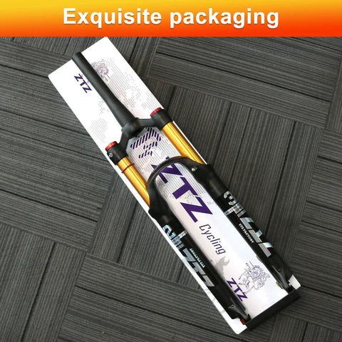 Ultralight Air Suspension Front Fork For MTB With 120mm Travel, 1 1/8 To 1.5 Inch Tapered Steerer, 9mmx100mm QR, Manual Lockout, packaged