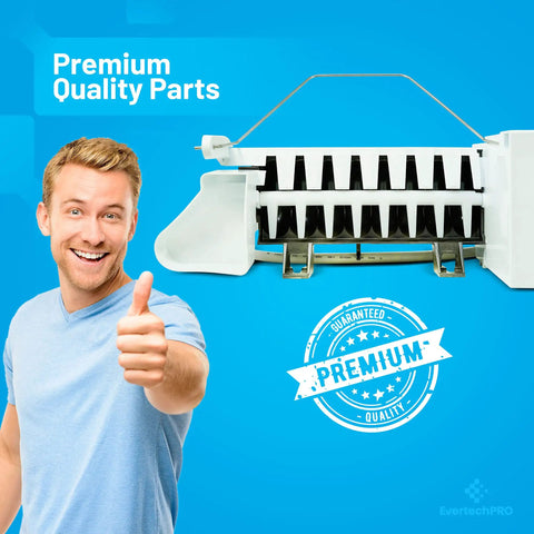 Ice Maker Replacement Kit For Frigidaire Refrigerators Fits CFD26SDS0 CFD27SDPS0 CFD28SDS9 with smiling man