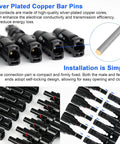 Built Like A Tank Solar Panel MC4 T Branch Connector 1 Male To 6 Female And 1 Female To 6 Male shows close-up of connectors and silver bar pins.