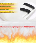 Close-up of Heavy Duty Emergency Fire Blanket 2 Pack Be Ready For Quick Extinguish Fireproof Fiberglass Heat Shield with straps.