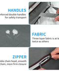 Close-up details of 35L Foldable Storage Bags Six Pack With Clear Window And Sturdy Handles For Clothes Blankets Towels Toys