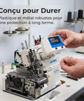Industrial Guard And Eye Shield For Overlock And Buttoning Machines Pro Grade Protection You Can Trust in use on MO 2500