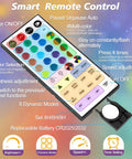 Remote control for Battery Operated String Lights With 24 Color Changing Modes showing color and timer options.