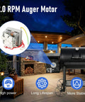 Auger Motor And Grill Induction Fan Kit With Fire Burn Pot And Hot Rod Ignitor For Pellet Grills Replacement Parts Fits Pit Boss And Traeger Grills Includes Mounting Screws And Simple Install Guide For Easy Diy Replacement, outdoor grill setup with motor.