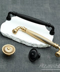 Fluted Champagne Bronze Cabinet Pulls 5 Inch Hole Center 10 Pack Decorative Hardware Handles For Kitchen Cabinets And Vanities With Timeless Elegance For Everyday Use displayed with other decorative knobs