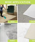 12 Pack Non Slip Rug Pad Grippers Washable And Reusable For Rugs on wood, concrete, marble, and tile floors for secure application.
