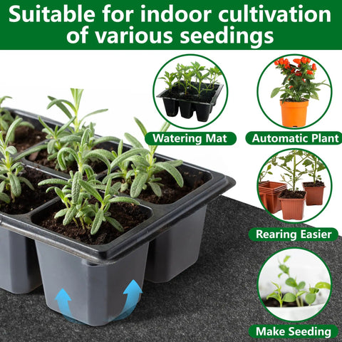 automatic indoor plant waterer Automatic Plant Watering Mat 110x25 inch Wicking Pad✓