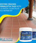 Saltillo Tile Repair Kit For DIY Fixes Terra Cotta Tile Filler In Red Brown 1 Pound Easy Mix With Water For Long Lasting Crack Repair