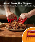 Bear Claw Meat Shredders 2 Pack Heat Resistant And Durable Meat Shredder Claws tearing pork on plate