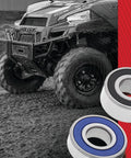 Off-road vehicle next to Wheel Bearing Kit For Honda Replacement With Double Type TC Sealed Bearings ABEC3 High Speed And Rust Inhibitors