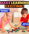 Kids playing with Bulk Pack Of 36 1.5 Inch Foam Dice In Assorted Colors For Kids And Classrooms Big Fun Durable Foam Dice Cubes