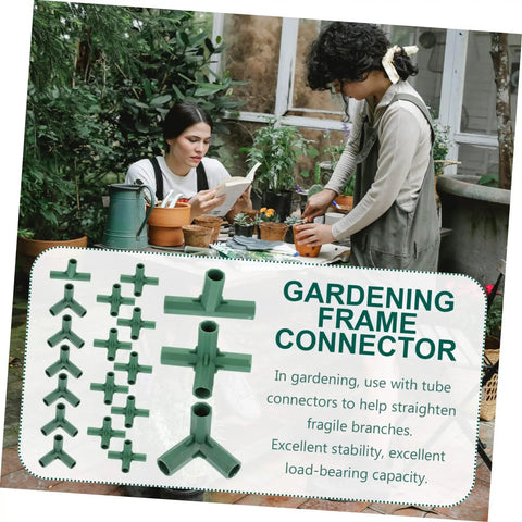 Gardening Frame Connector Kit 20 Pack Bracket Connectors for Outdoor Greenhouses, Easy Install and Use, Durable Plant Support for Stable Shelving and Strong Frame Connections, Perfect for DIY Garden Projects