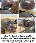 4 Inch Sanding Mop Kit With 3 Flap Wheels 80 120 240 Grits For Drill Shank Quarter Inch Woodworking And Metal Finishing Contours