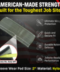 Nylon Sling Sleeve Wear Pad For Lifting Slings 2 Inch Made In USA Hook And Loop Closure Abrasion Protection