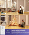 Plug And Play Wireless Motion Sensor Outlet With Light Sensor No WiFi No App Auto And Sleep Modes in festive Christmas setup