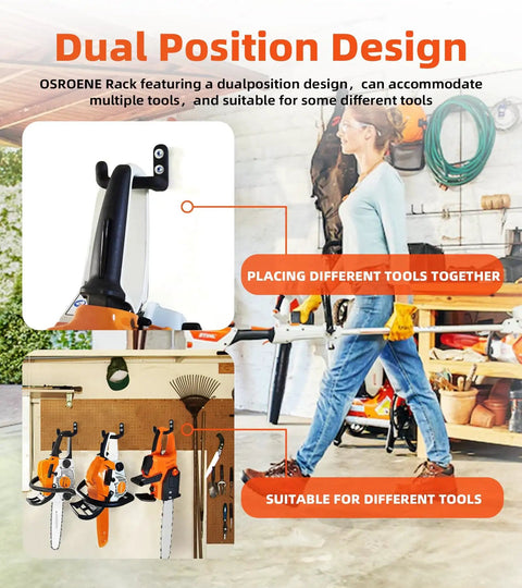 Chainsaw Wall Mount Hook Set 6 Pack Heavy Duty Chainsaw Holder For Garage Organization And Shed Storage Sturdy Steel Racks