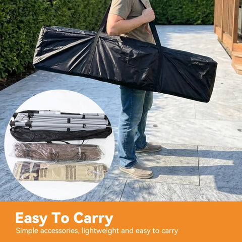 Person carrying lightweight backpack with Dope Pop Up Gazebo Tent 11x11 Outdoor Canopy, includes accessories and carry bag.