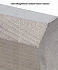 Close-up of textured edge in Carbon Vane Kit For Becker Pump 7 Piece Set Replacement Vanes 95x43x4mm OEM 90135200007
