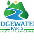Edgewater Parts logo with green mountain, blue river, yellow sun, text: Quality Appliance Parts
