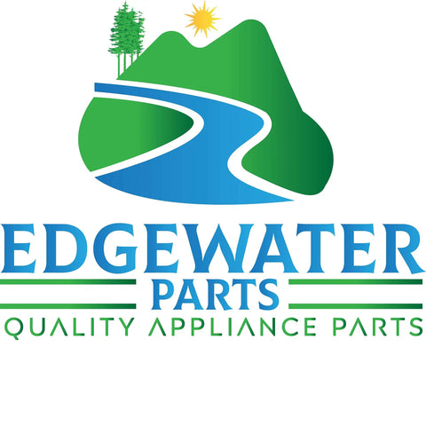 Edgewater Parts logo with mountain, river, and sun illustration, quality appliance parts text