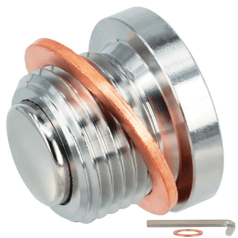 Magnetic Stainless Steel Oil Drain Plug For Porsche 911 986 996 997 Boxster Cayman, with crush washer and rubber seal