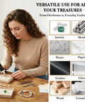 Woman using Heavy Duty Jewelry Glue For Gemstones And Metal 120ML Professional Grade With Precise Applicator Ultra Strong Instant Bond