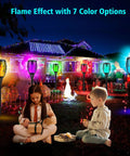 Cool Multicolor Solar Torch Lights Waterproof Outdoor Path Lighting With Dancing Flame Effect 7 Color LED Modes display