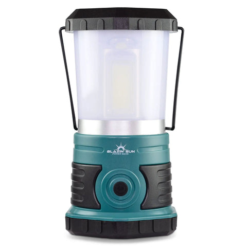 Beast 1500 Lumen Rechargeable LED Lantern With 12000mAh Power Bank, 360 Degree COB Lighting for emergencies, teal color