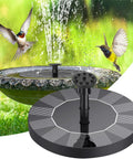 Floating Solar Fountain Pump With Eight Nozzles For Bird Bath And Pond, No Battery Needed Solar Powered Water Feature, shown in use